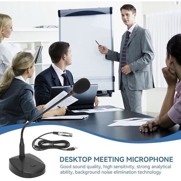 Cyrank USB Gooseneck Condenser Microphone Desktop PC XLR Voice Mic New - Picture 6 of 10